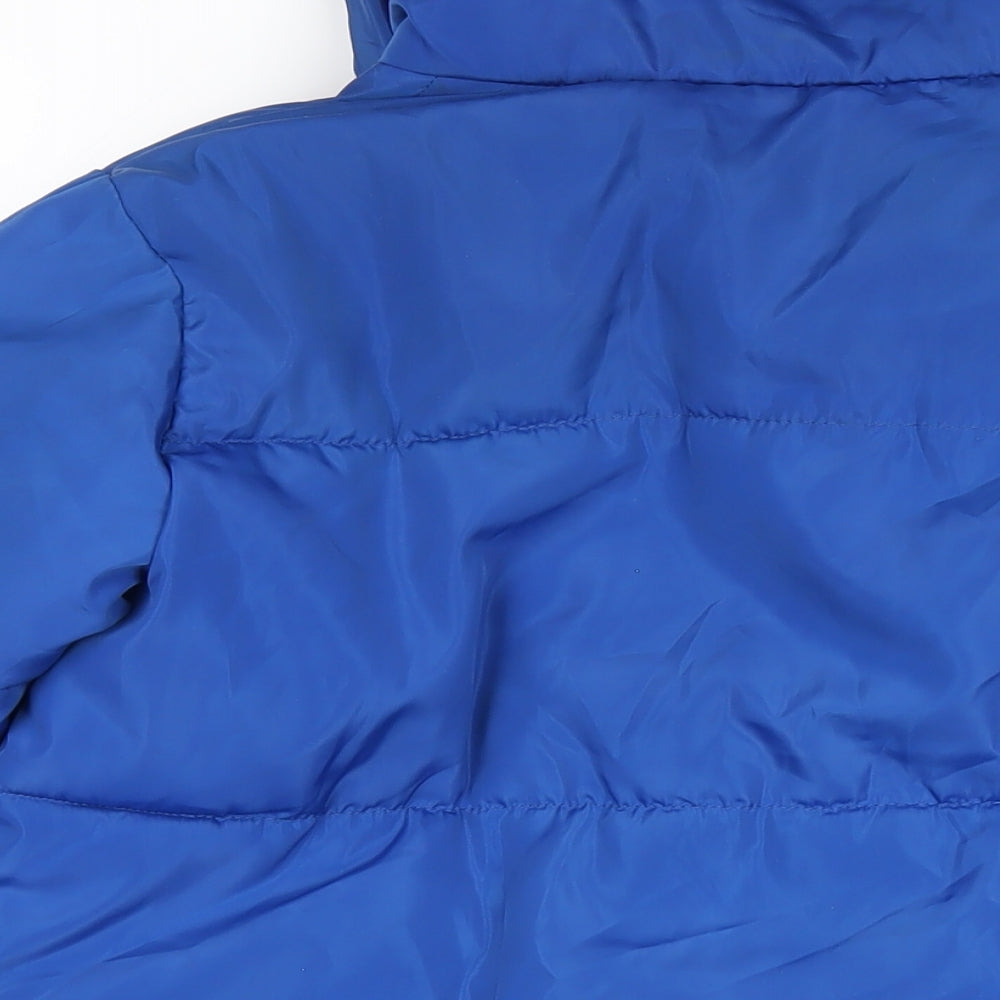 Red Herring Womens Blue Puffer Jacket Coat Size 8