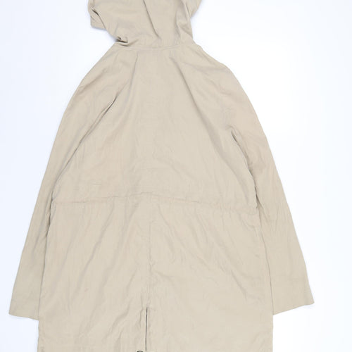 Laura Ashley Womens Beige Anorak Coat Size 16 Zip