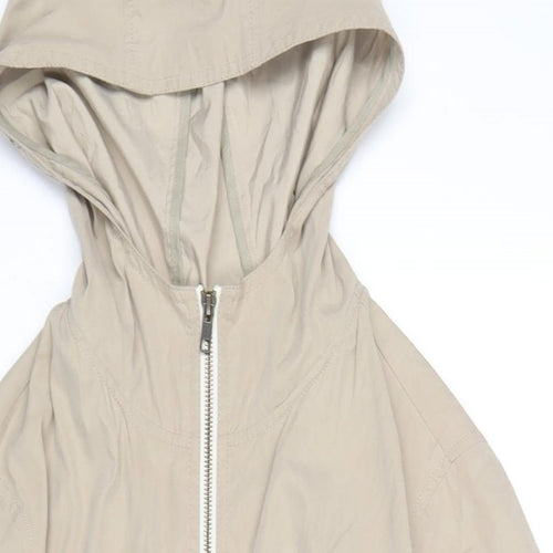 Laura Ashley Womens Beige Anorak Coat Size 16 Zip