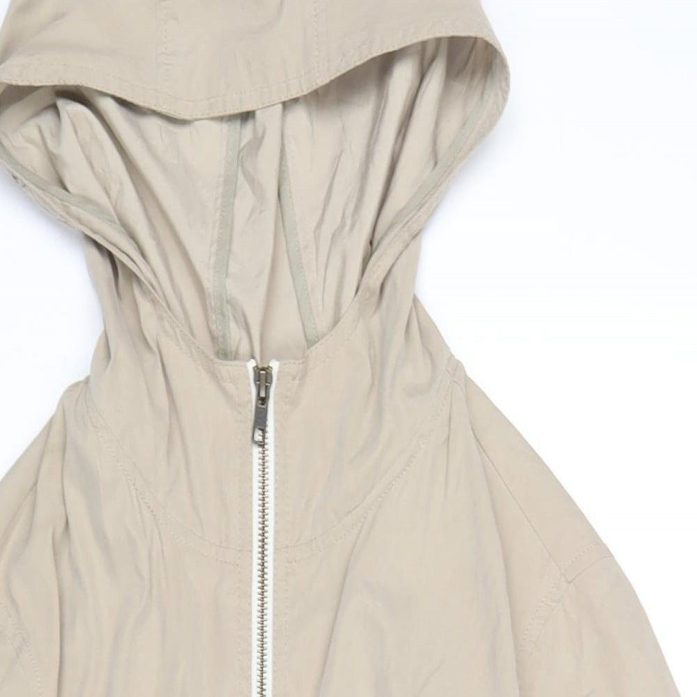 Laura Ashley Womens Beige Anorak Coat Size 16 Zip