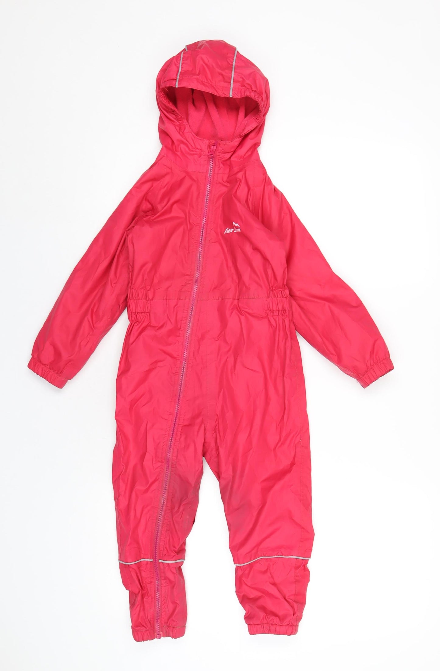Peter Storm Girls Pink Rain Coat Snowsuit Size 2-3 Years Zip