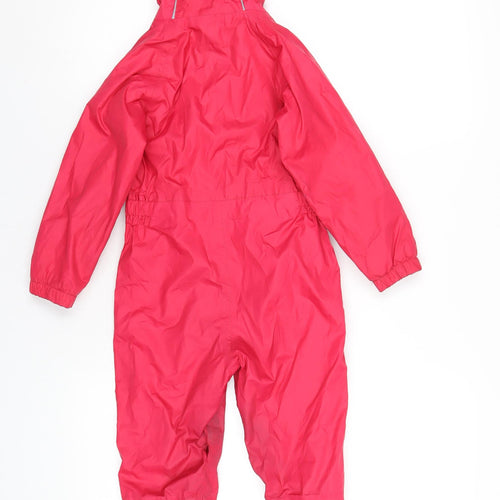 Peter Storm Girls Pink Rain Coat Snowsuit Size 2-3 Years Zip
