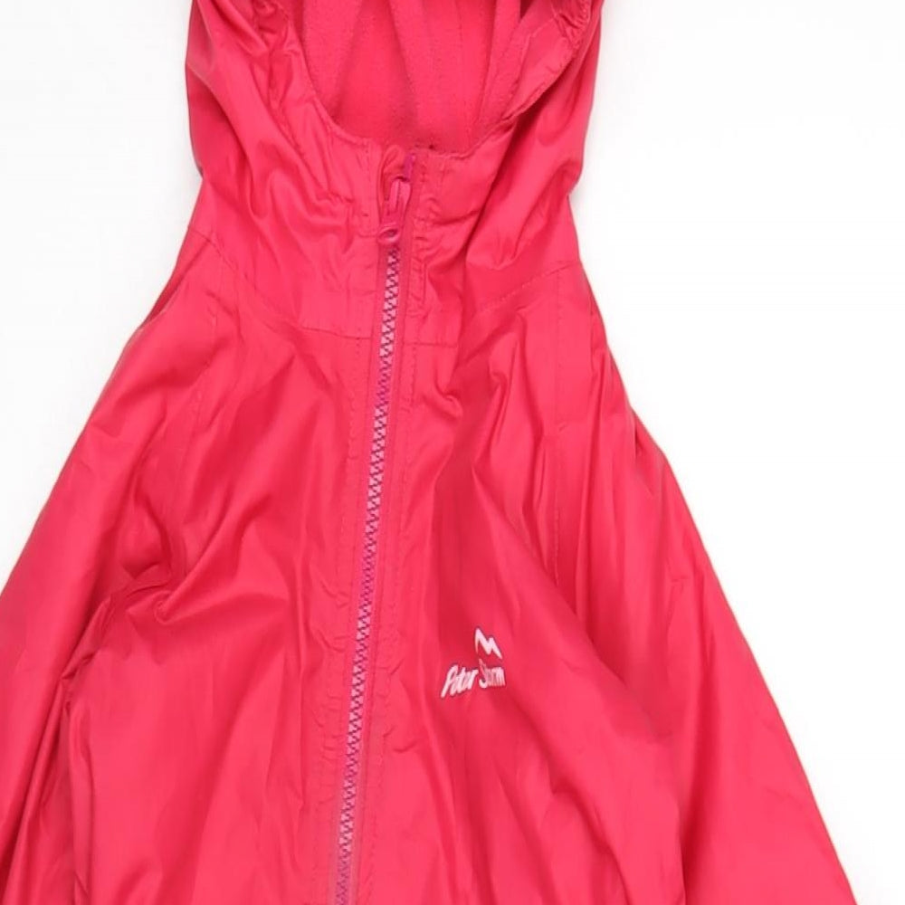 Peter Storm Girls Pink Rain Coat Snowsuit Size 2-3 Years Zip
