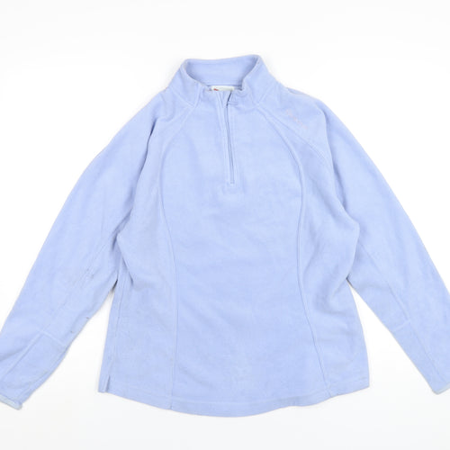 Quechua Womens Blue Polyester Pullover Sweatshirt Size L Zip
