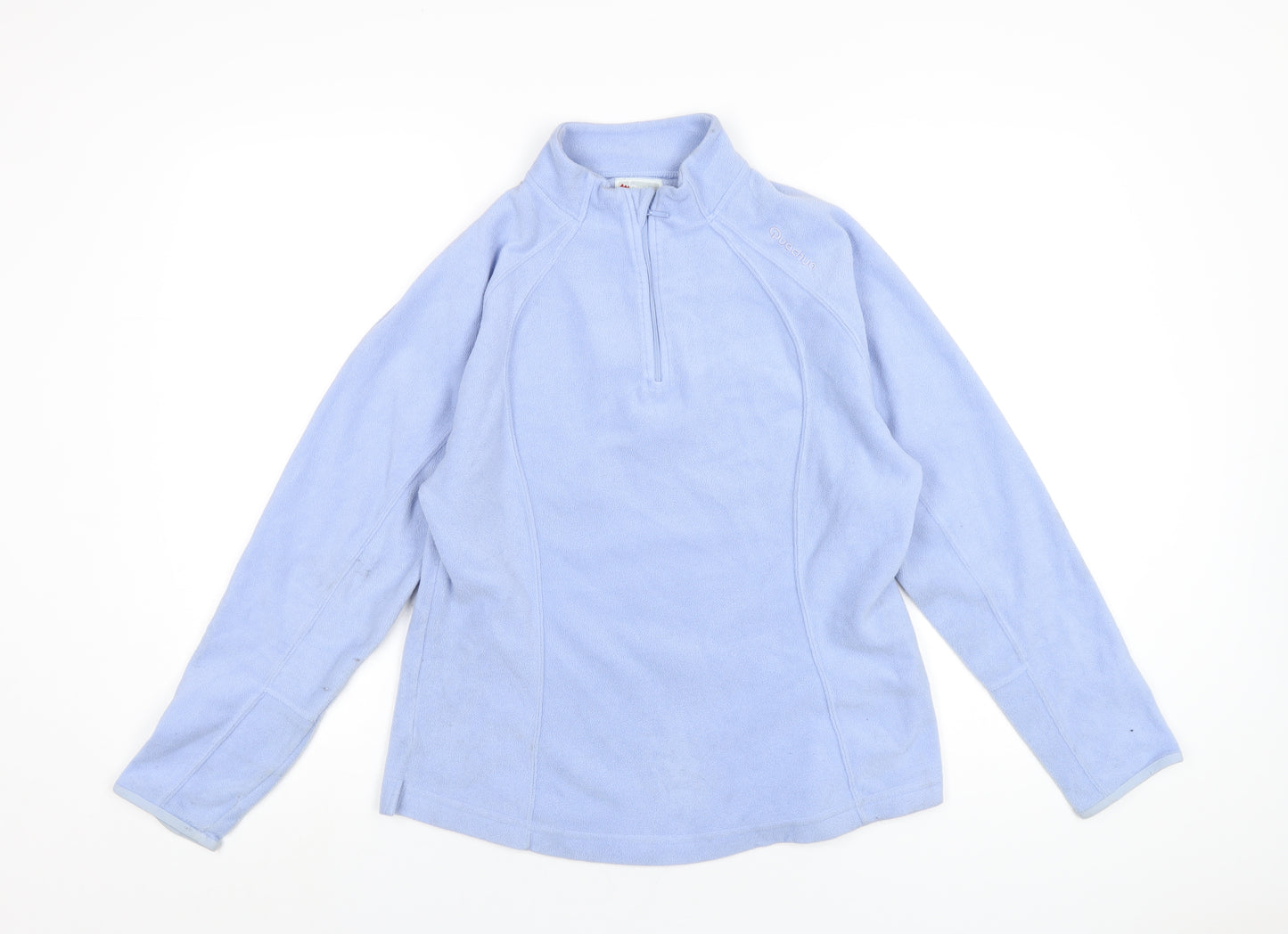 Quechua Womens Blue Polyester Pullover Sweatshirt Size L Zip