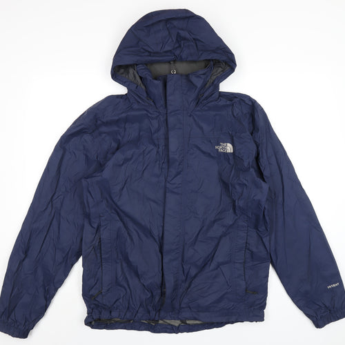 The North Face Mens Blue Rain Coat Coat Size M Zip