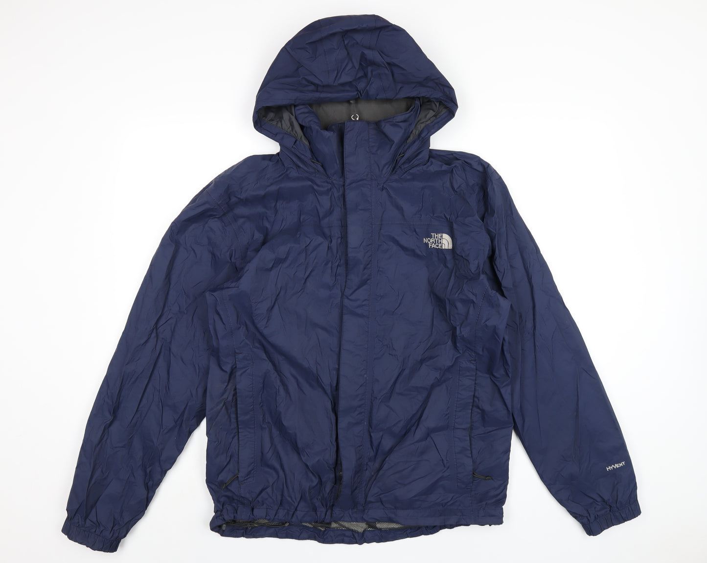 The North Face Mens Blue Rain Coat Coat Size M Zip