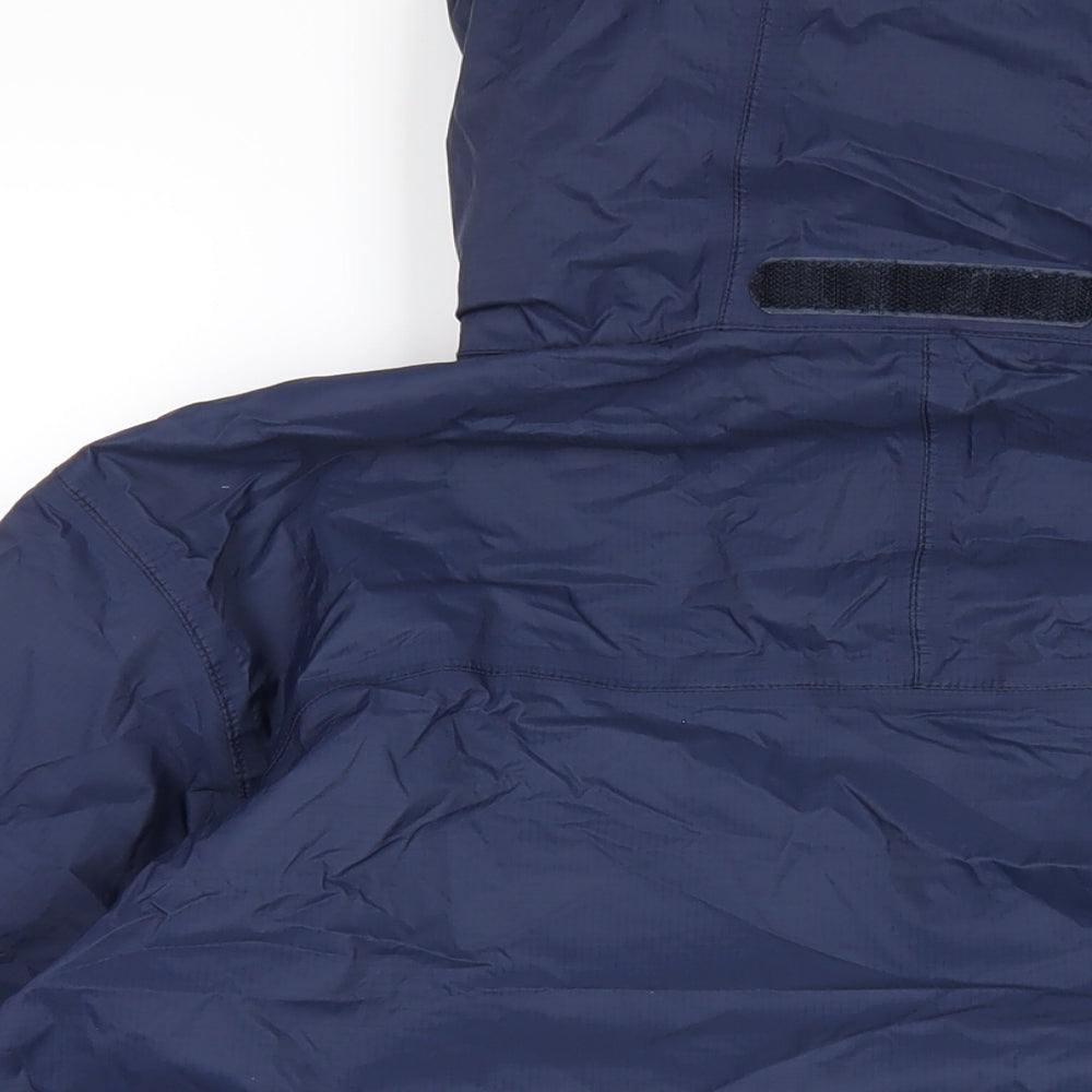 The North Face Mens Blue Rain Coat Coat Size M Zip