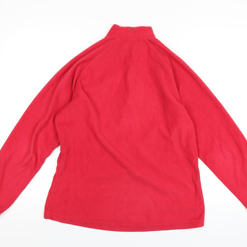 Quechua Womens Red Polyester Pullover Sweatshirt Size L Zip