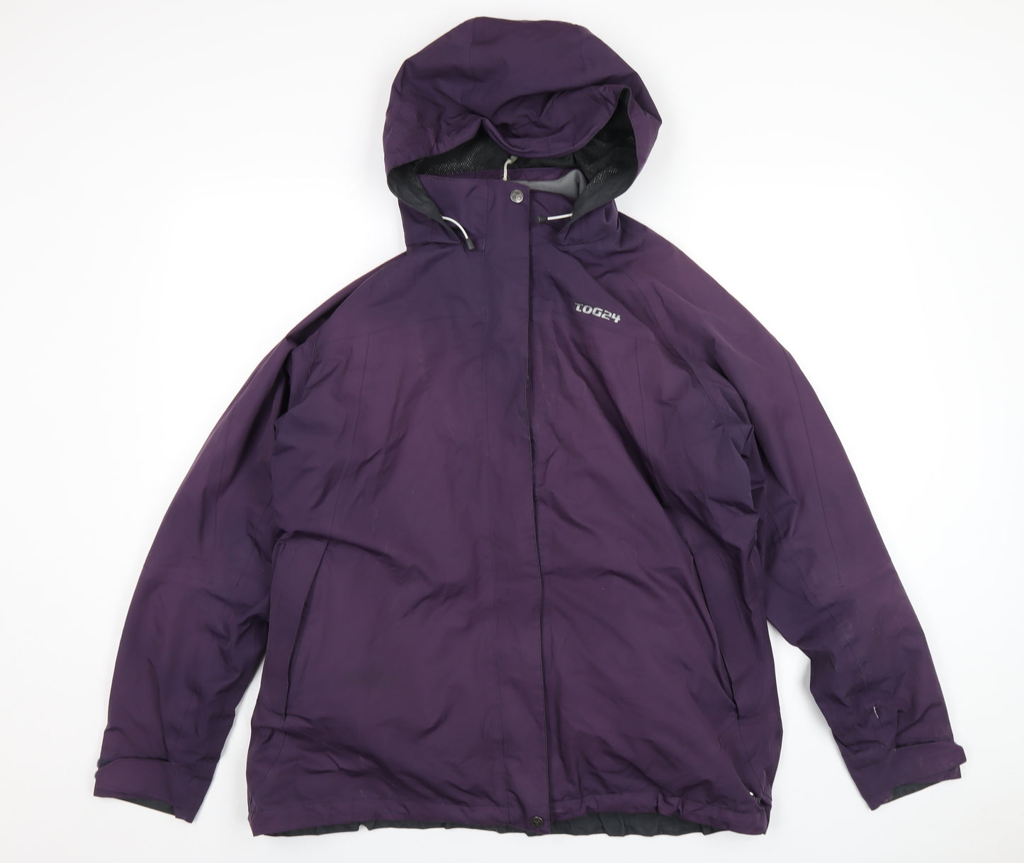TOG24 Womens Purple Rain Coat Coat Size 16 Zip