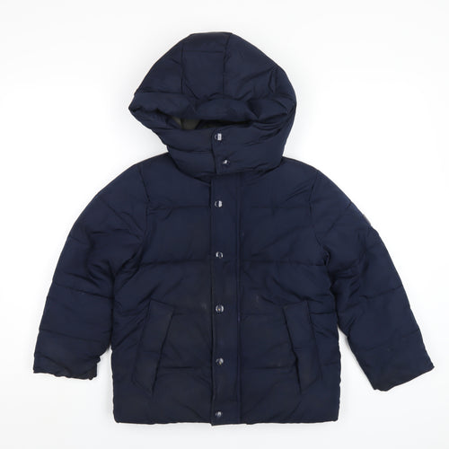 Gap Boys Blue Puffer Jacket Coat Size S Zip