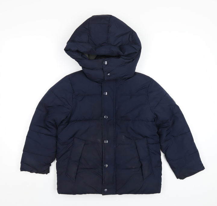 Gap Boys Blue Puffer Jacket Coat Size S Zip