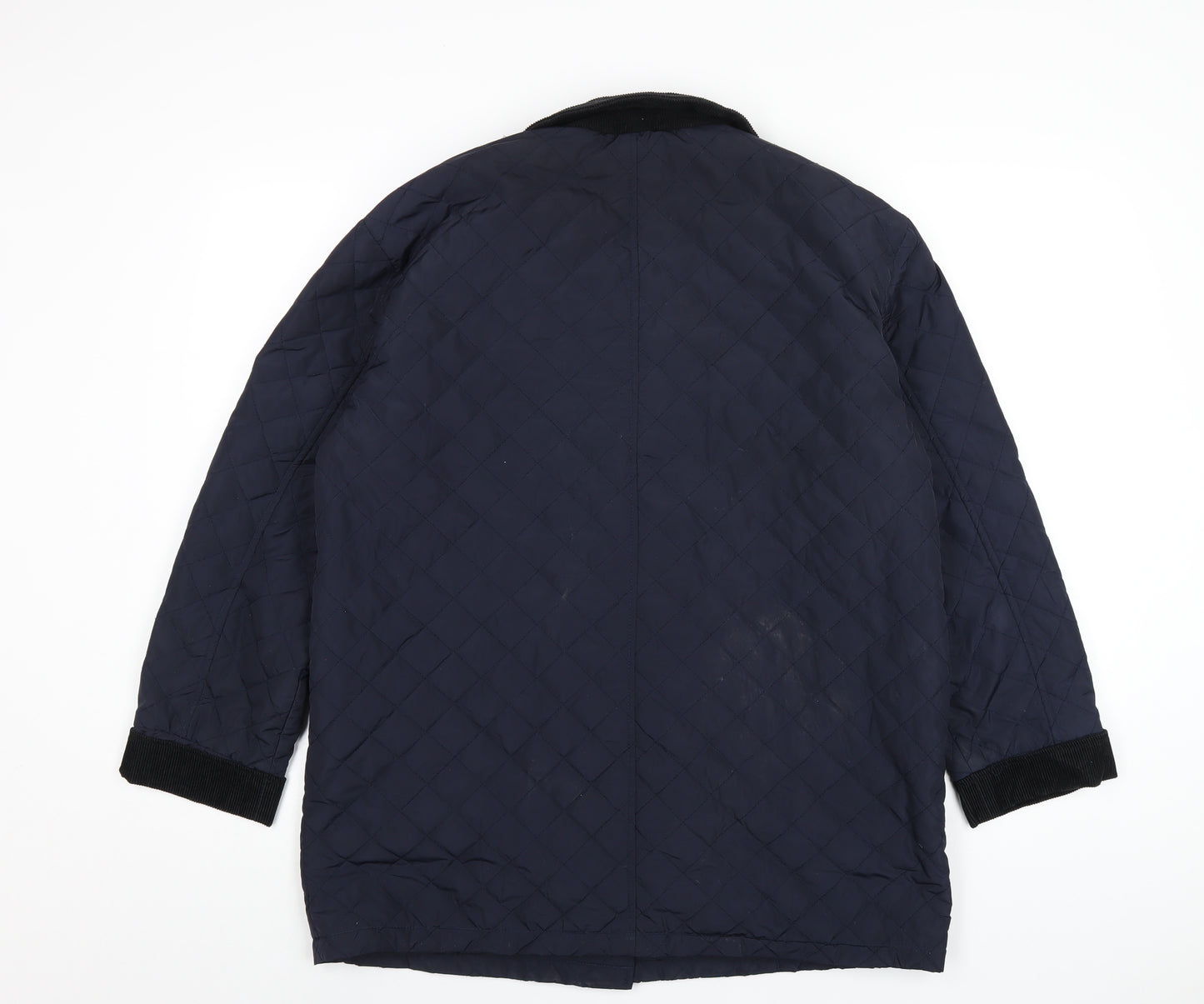 BDG Mens Blue Quilted Coat Size M Button