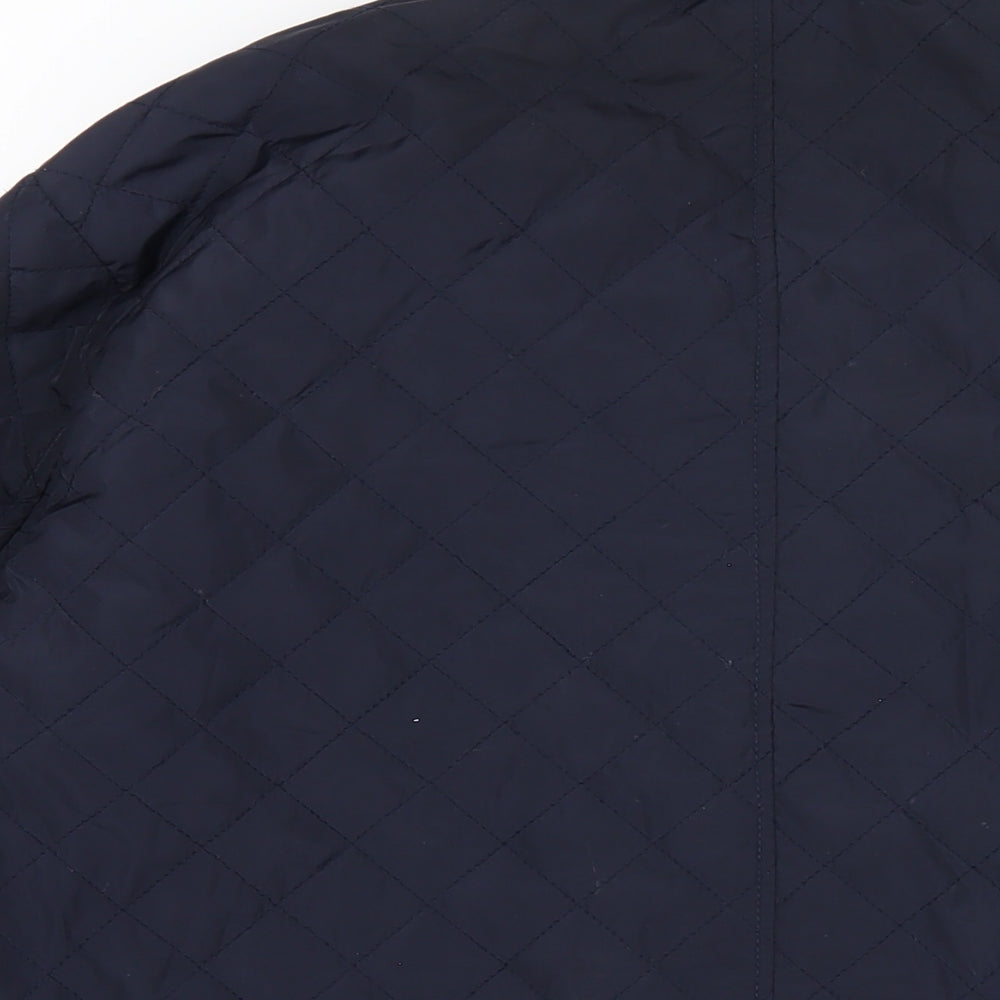 BDG Mens Blue Quilted Coat Size M Button