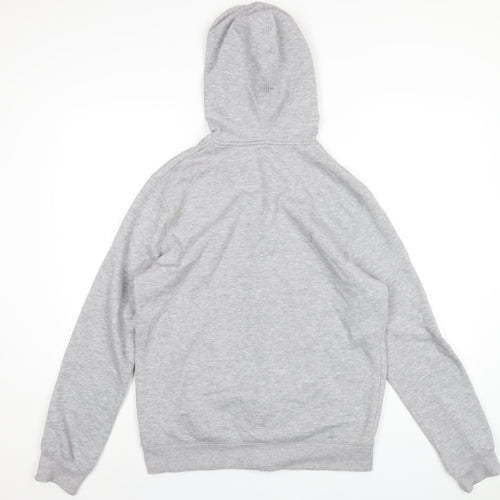 Easy Mens Grey Cotton Full Zip Hoodie Size M