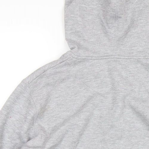 Easy Mens Grey Cotton Full Zip Hoodie Size M