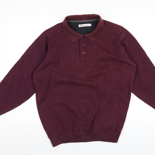 EWM Mens Purple Cotton Pullover Sweatshirt Size S
