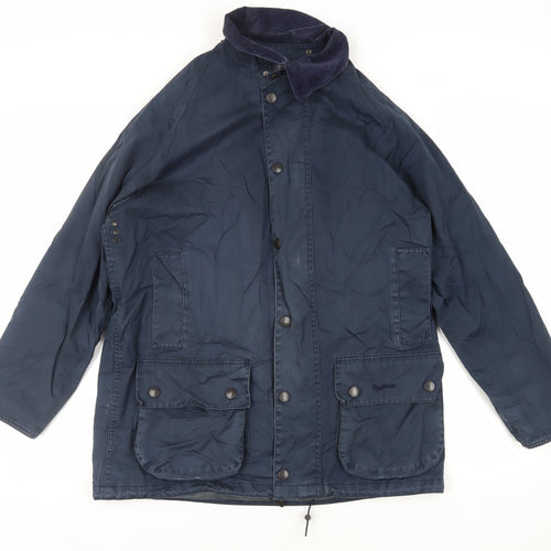Barbour Mens Blue Jacket Size M Zip - Lightweight Beaufort