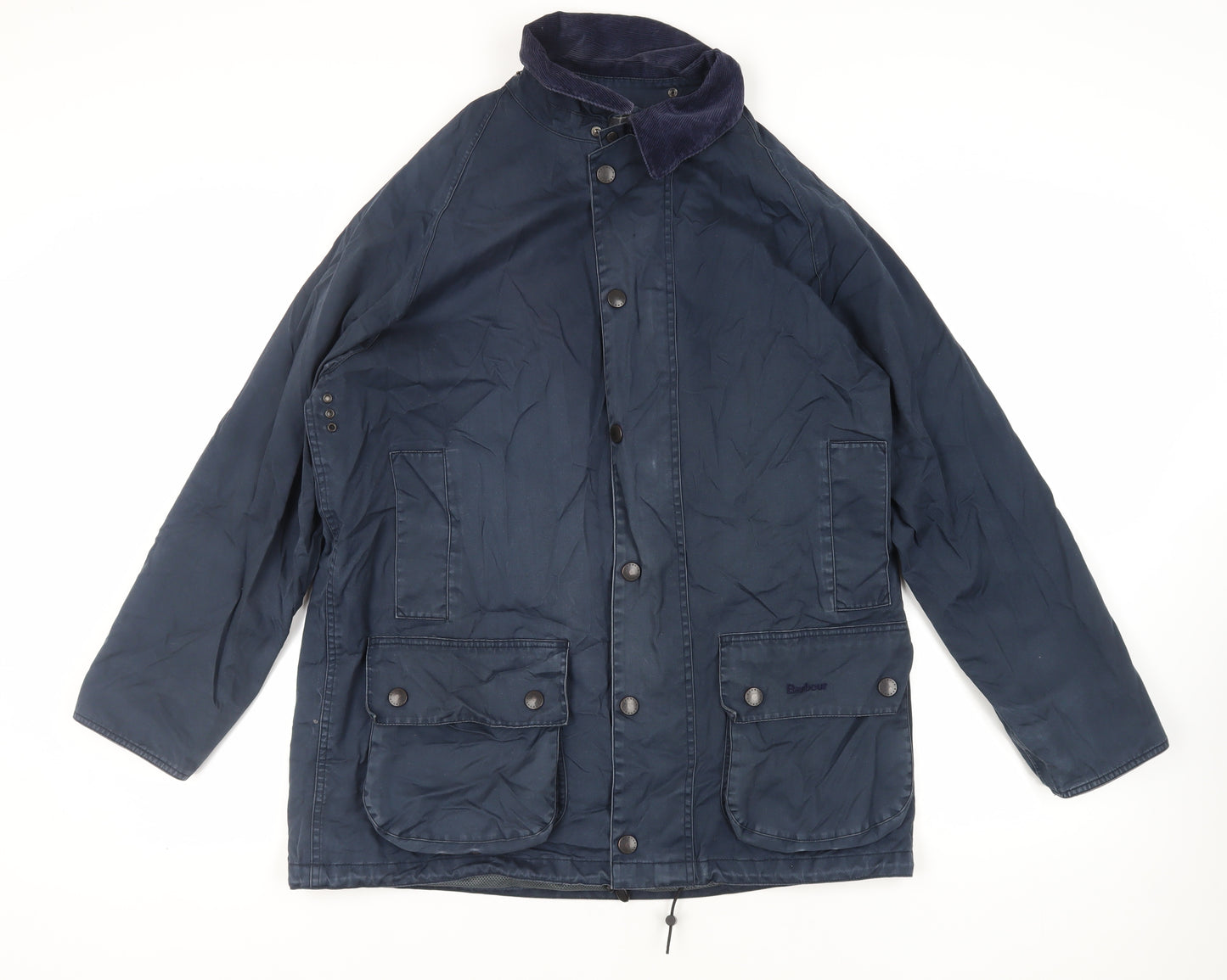 Barbour Mens Blue Jacket Size M Zip - Lightweight Beaufort