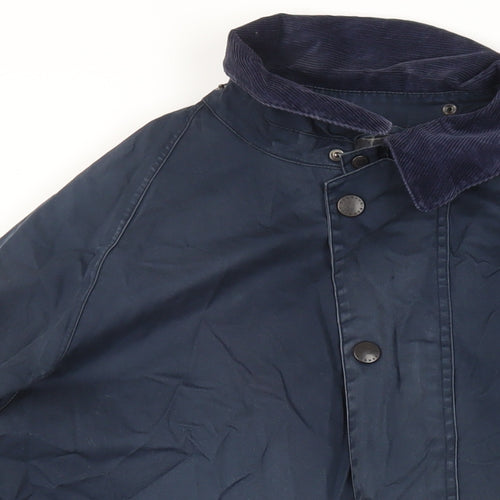 Barbour Mens Blue Jacket Size M Zip - Lightweight Beaufort