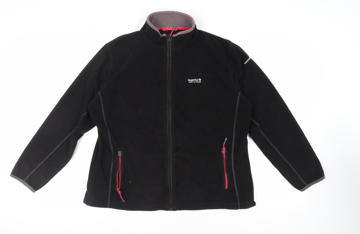 Regatta Womens Black Jacket Size 20 Zip - Logo Zipped Pockets