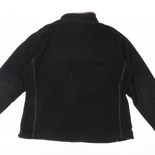 Regatta Womens Black Jacket Size 20 Zip - Logo Zipped Pockets
