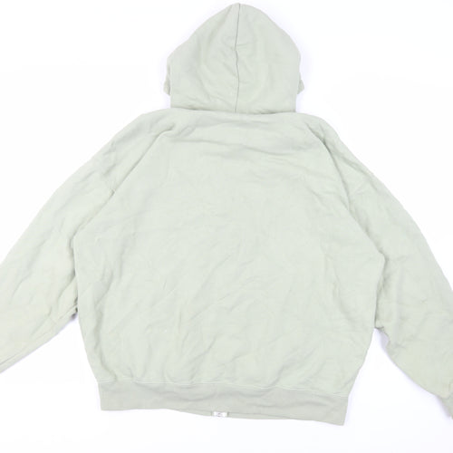 Brandy Melville Womens Green Cotton Full Zip Hoodie Size L Zip