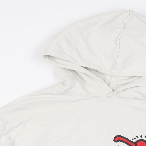 Zara Girls Ivory Cotton Pullover Hoodie Size 11-12 Years Pullover - Keith Han