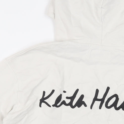 Zara Girls Ivory Cotton Pullover Hoodie Size 11-12 Years Pullover - Keith Han