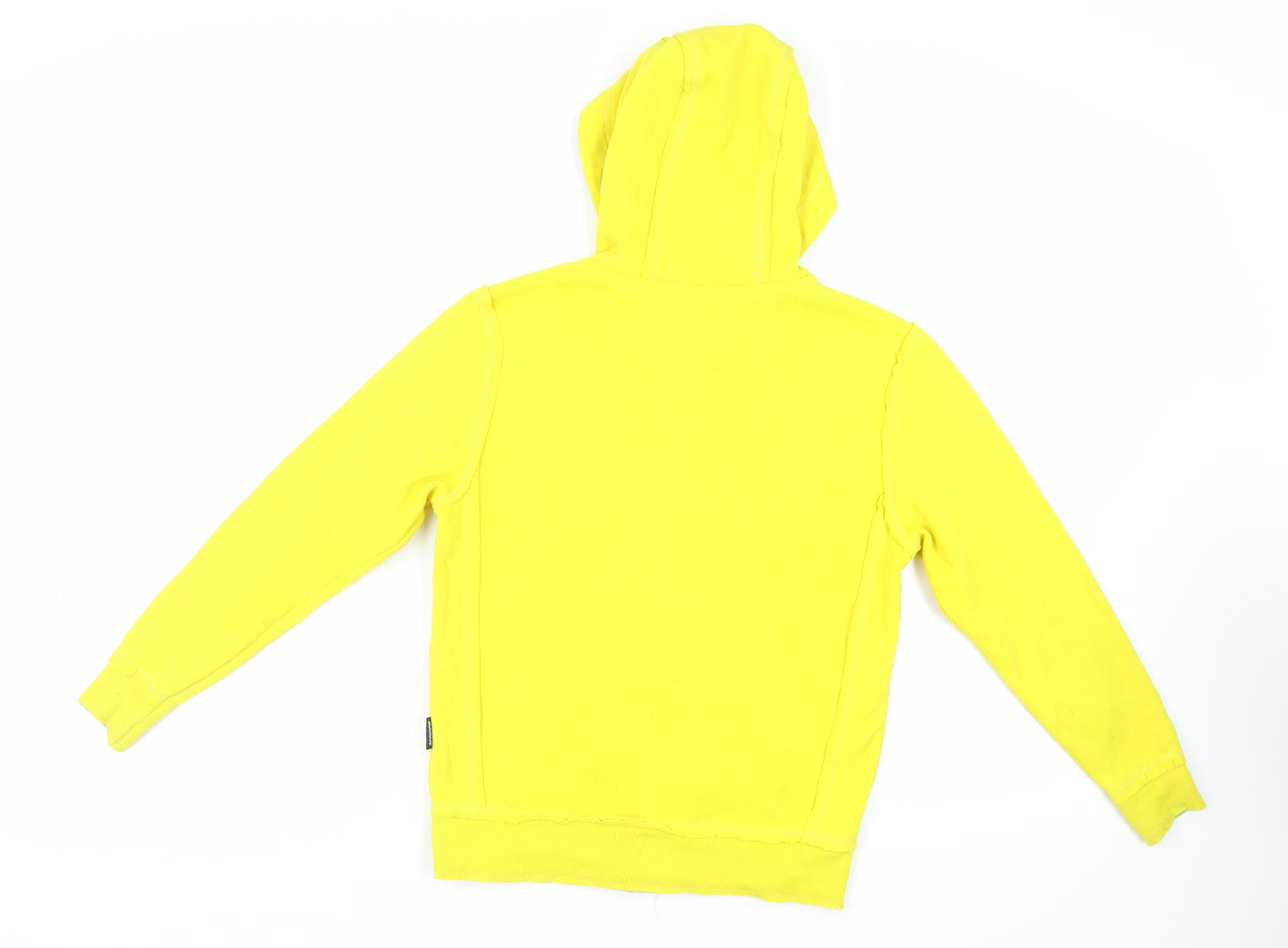 Surfanic Girls Yellow Cotton Full Zip Hoodie Size 8-9 Years Zip - Logo