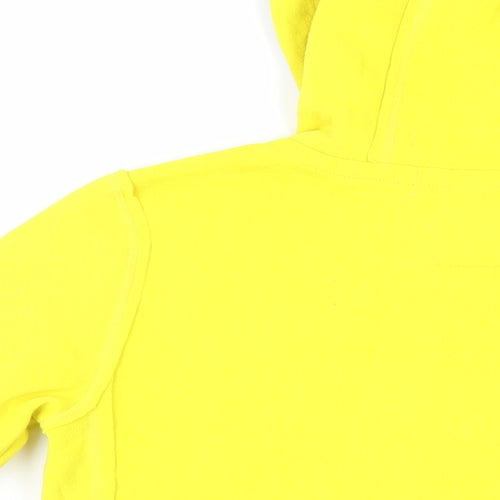 Surfanic Girls Yellow Cotton Full Zip Hoodie Size 8-9 Years Zip - Logo