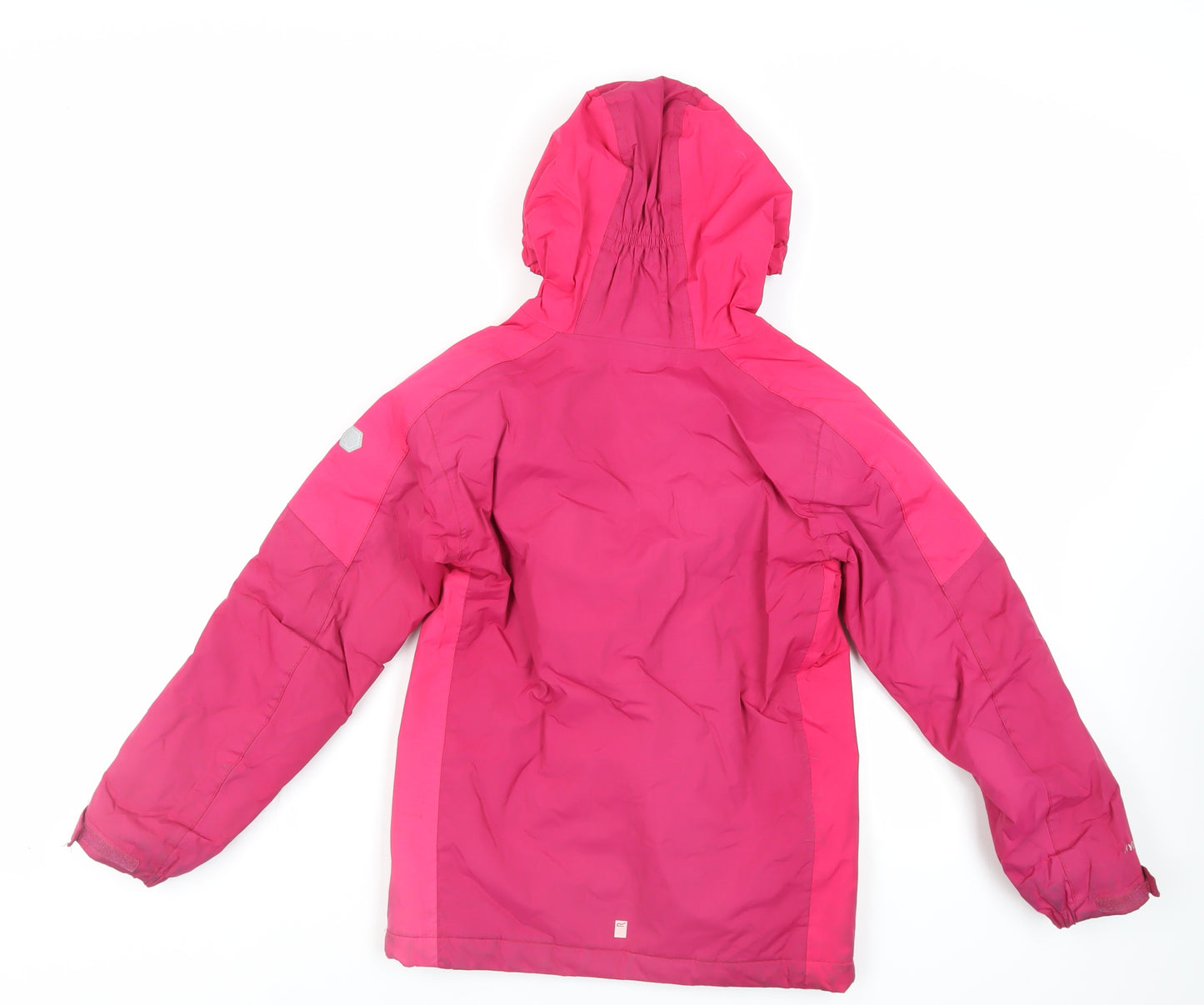 Regatta Girls Pink Windbreaker Jacket Size 9-10 Years Zip - Hooded Water Resistant Outdoors Technical