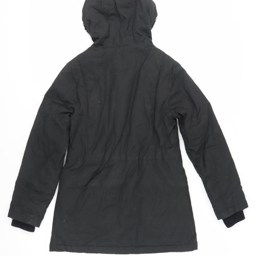 Eastpak Womens Black Jacket Size S Zip - Hooded Logo