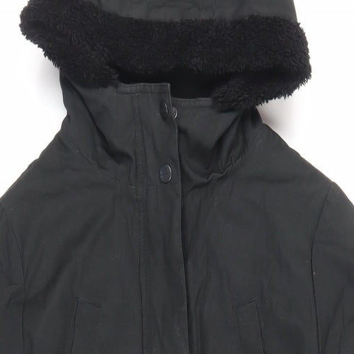 Eastpak Womens Black Jacket Size S Zip - Hooded Logo