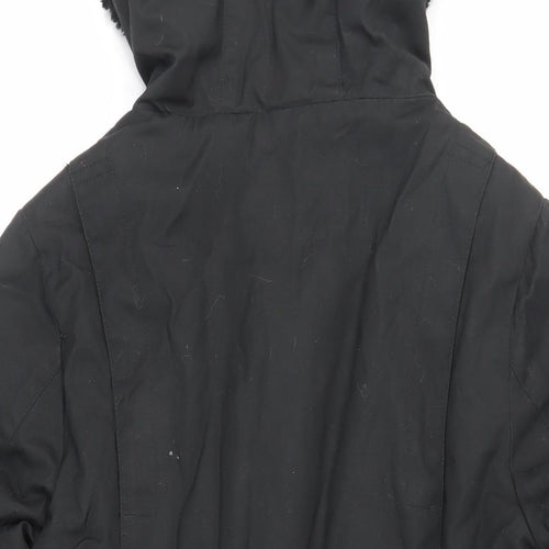 Eastpak Womens Black Jacket Size S Zip - Hooded Logo