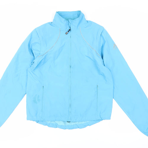 VAUDE Womens Blue Jacket Size 10 Zip - Logo Outdoors Lightweight Zipped Pockets