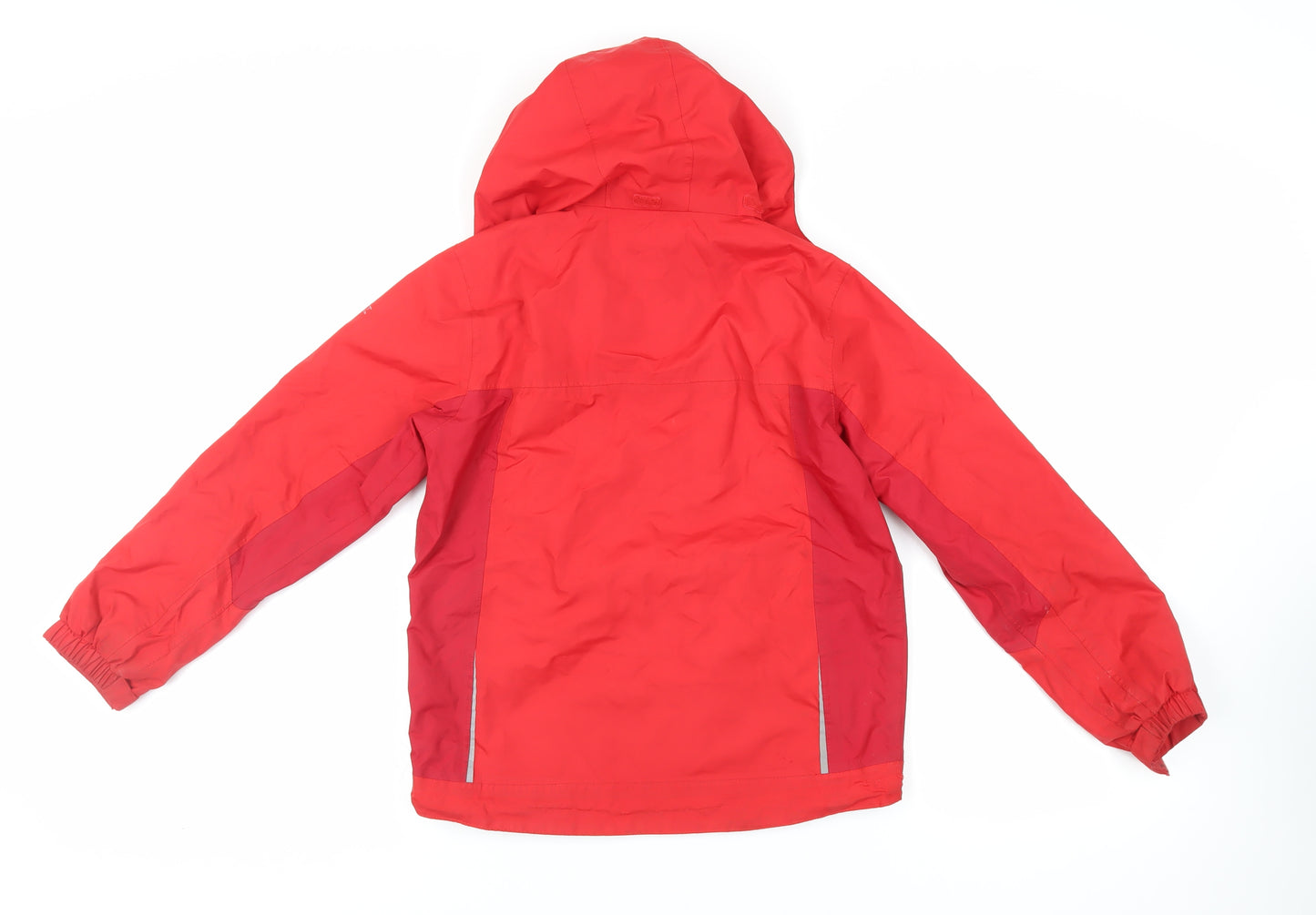 Regatta Girls Red Windbreaker Jacket Size 9-10 Years Zip - Logo Waterproof Technical