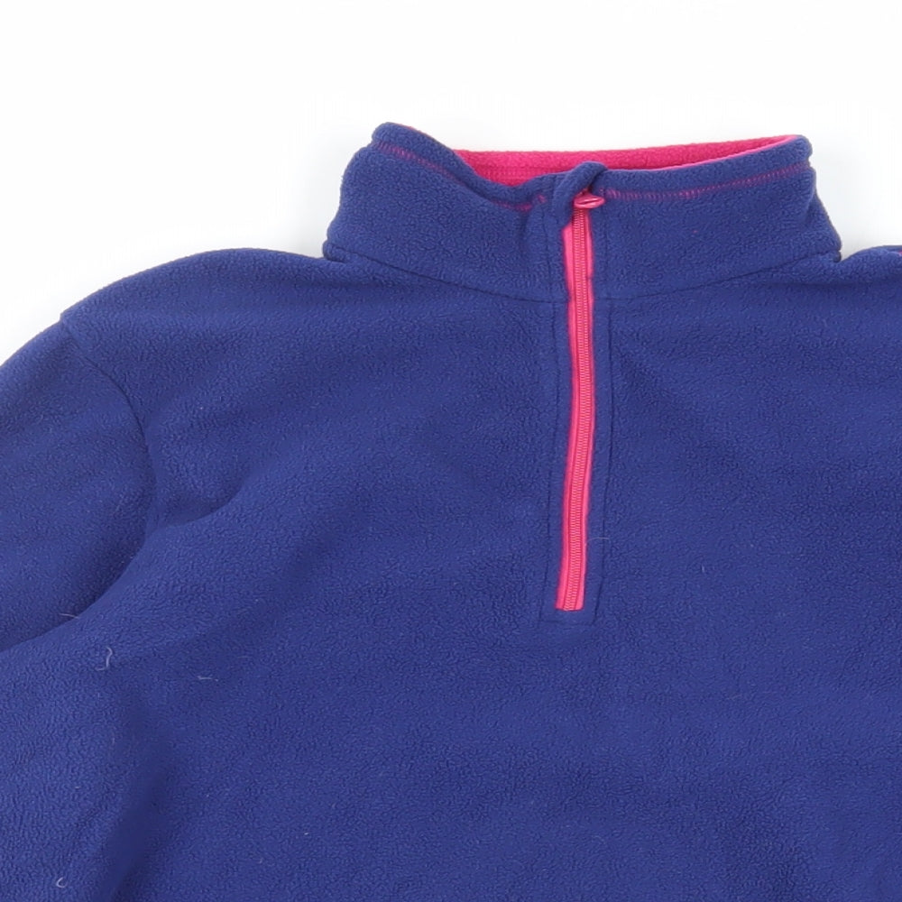 DECATHLON Boys Blue Polyester Pullover Sweatshirt Size 14 Years Zip