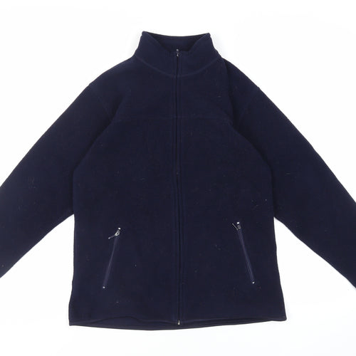 EWM Womens Blue Jacket Size S Zip - Zipped Pockets