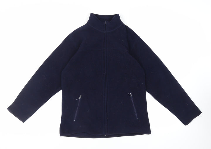 EWM Womens Blue Jacket Size S Zip - Zipped Pockets