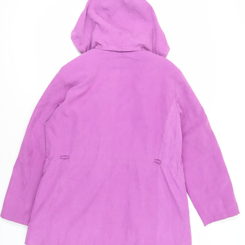 Bonmarché Womens Purple Jacket Size M Zip - Hooded