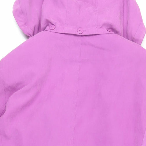 Bonmarché Womens Purple Jacket Size M Zip - Hooded