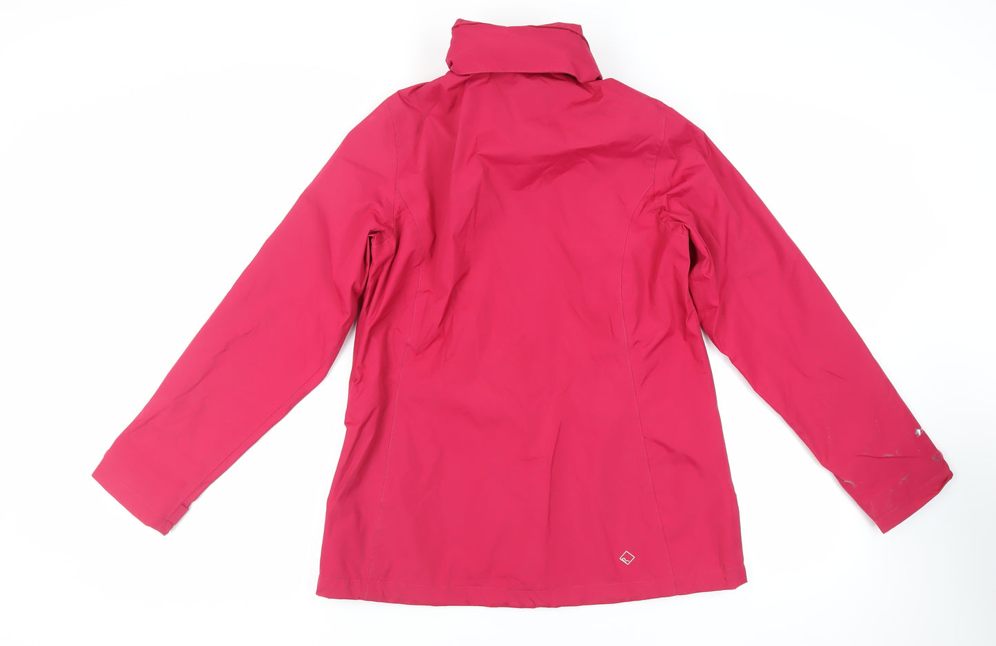 Regatta Womens Pink Windbreaker Jacket Size 12 Zip - Logo Zipped Pockets Technical Waterproof