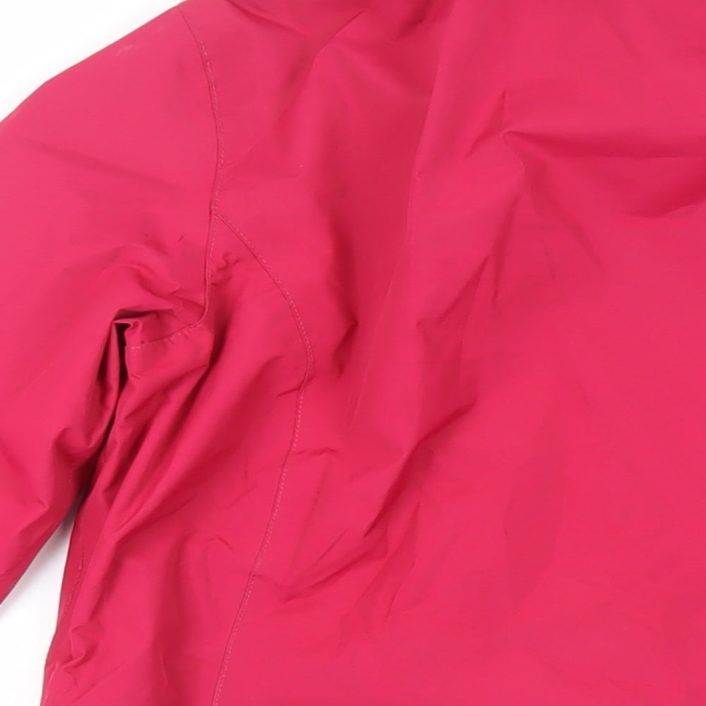 Regatta Womens Pink Windbreaker Jacket Size 12 Zip - Logo Zipped Pockets Technical Waterproof
