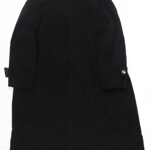 Admyra Womens Black Overcoat Coat Size 14 Button