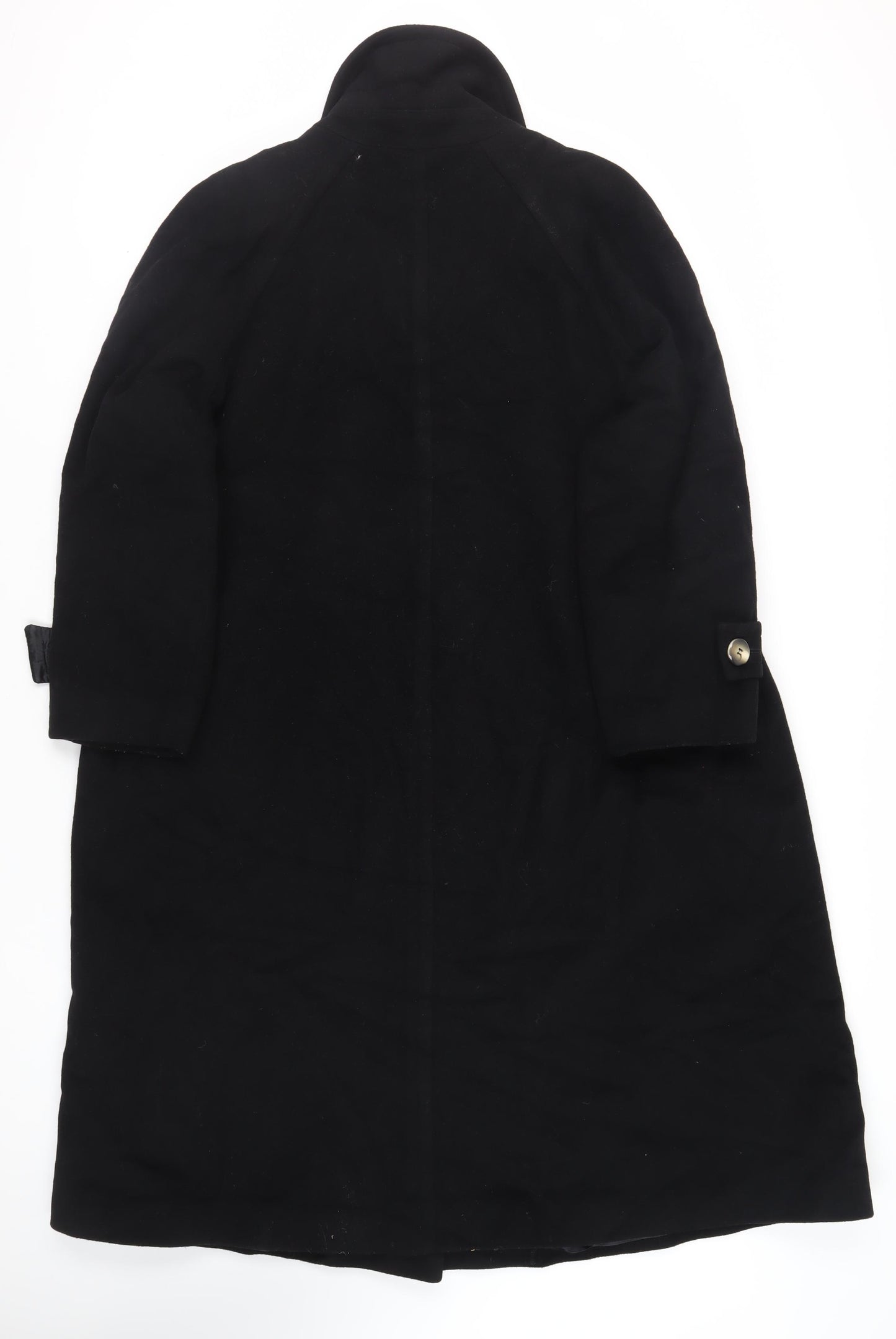 Admyra Womens Black Overcoat Coat Size 14 Button