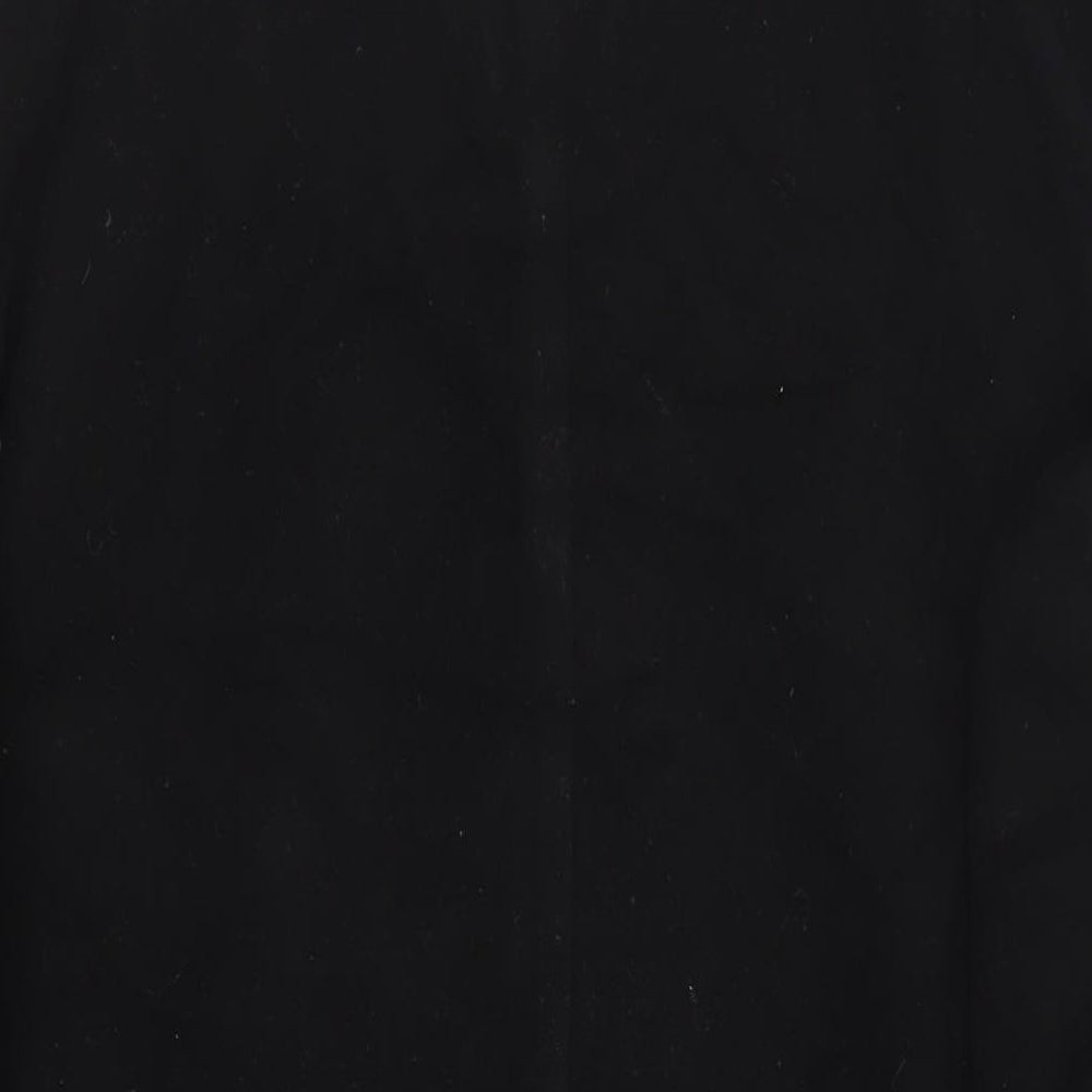 Admyra Womens Black Overcoat Coat Size 14 Button