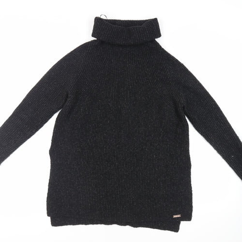 Sweaty Betty Womens Black Roll Neck Acrylic Pullover Jumper Size S