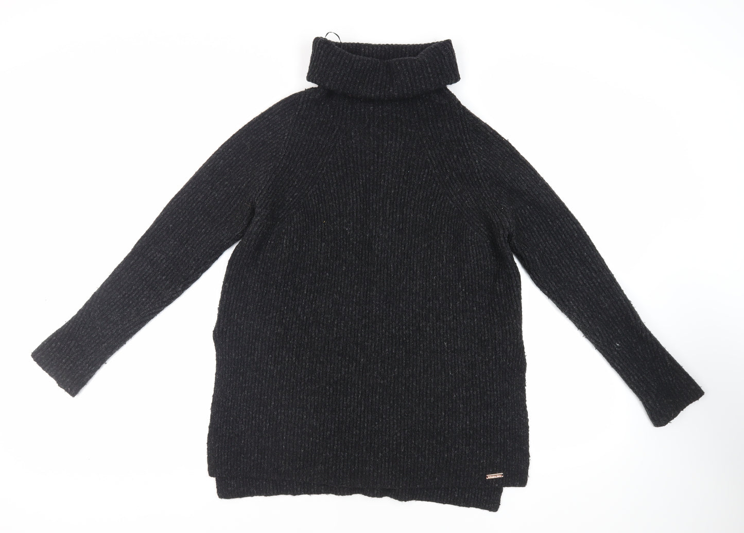 Sweaty Betty Womens Black Roll Neck Acrylic Pullover Jumper Size S