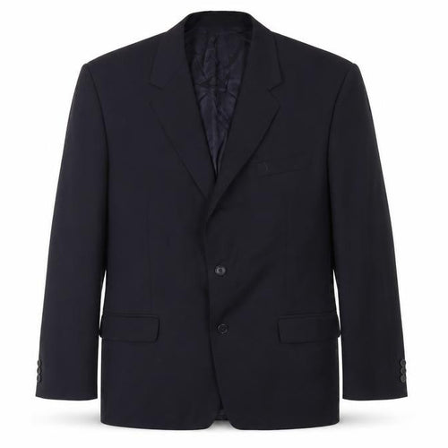 Balmain Mens Black Wool Jacket Suit Jacket Size 44 Regular